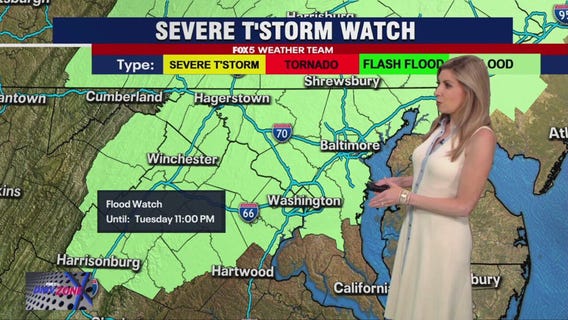 Thunderstorm and Flood Warning for DMV area