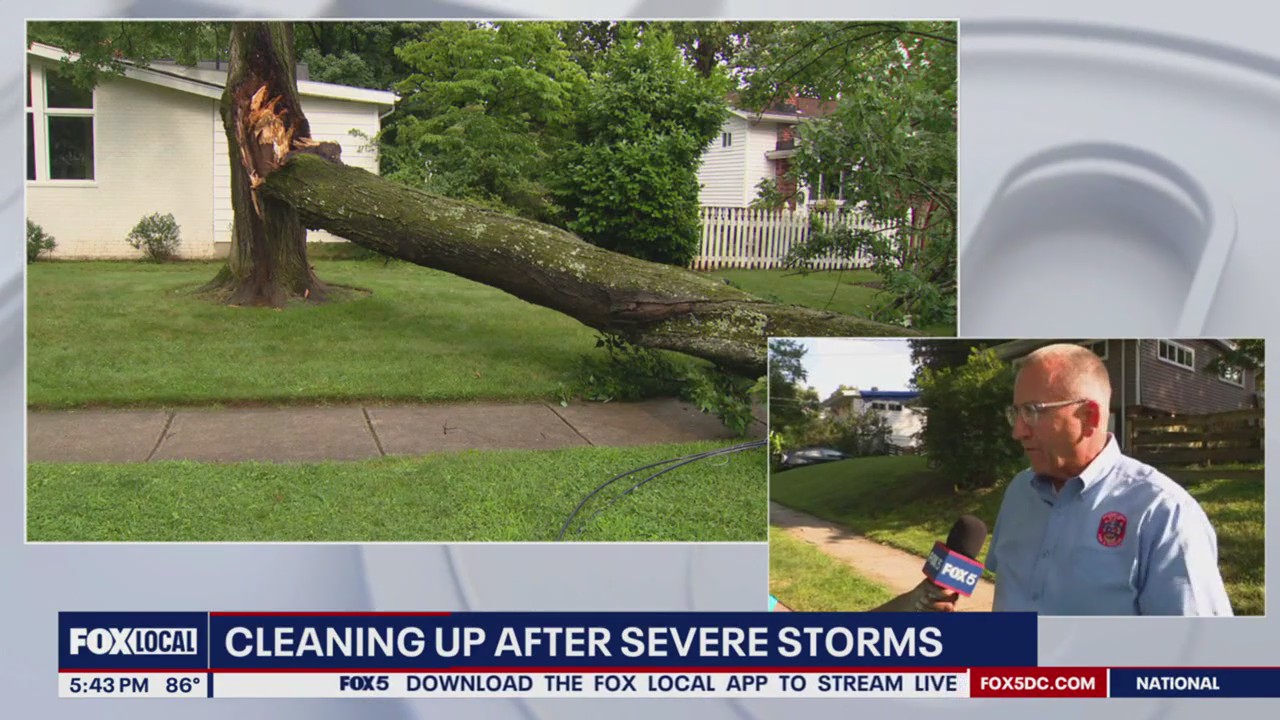 Cleanup continues across Montgomery County after severe storms | FOX 5 DC
