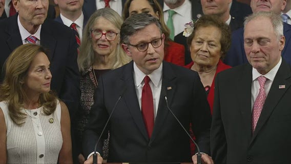 Mike Johnson gives remarks after 'One Big Beautiful Bill' passes