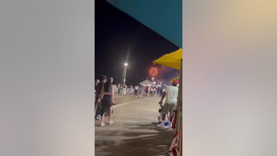 Chaos during fireworks in OCMD caught on camera