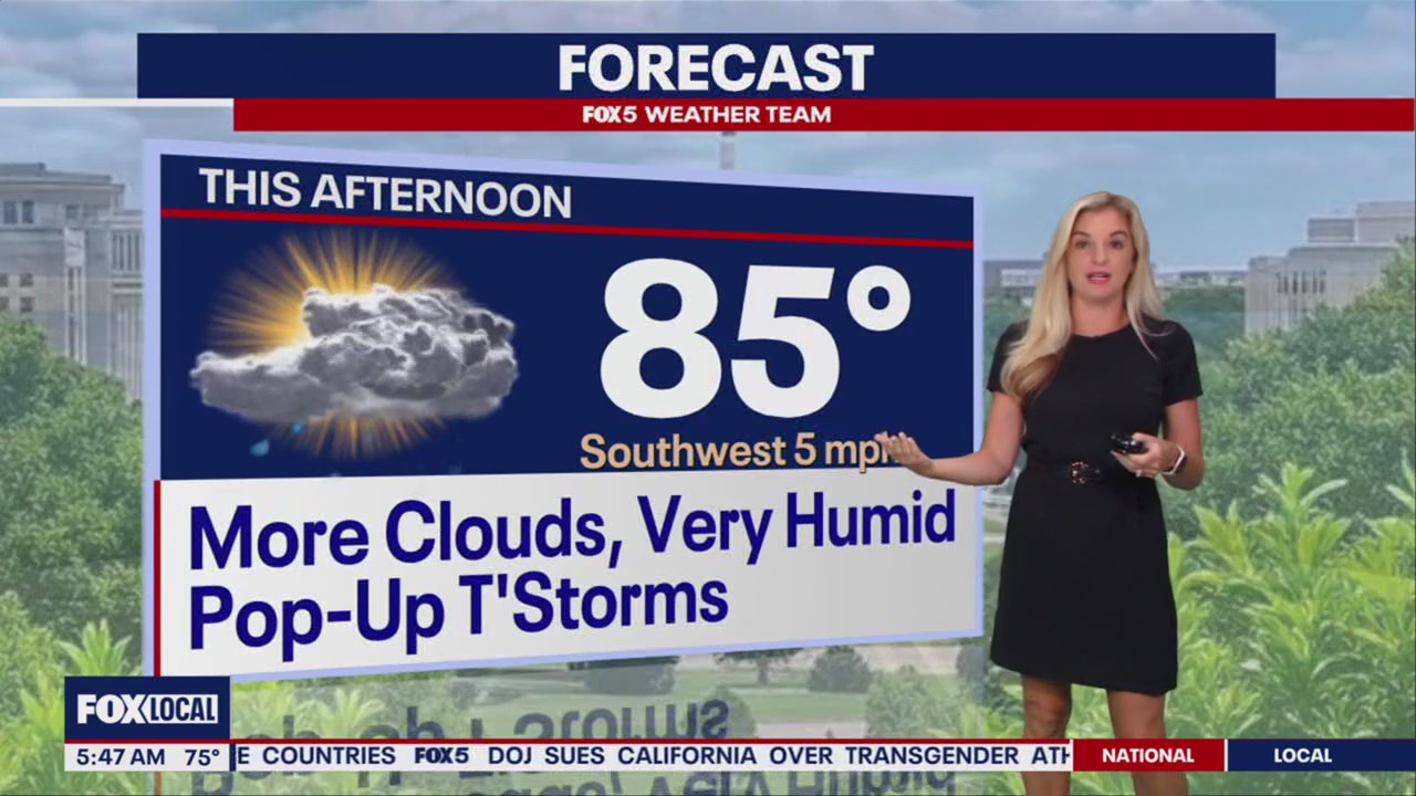 DC weather: Spotty storms, cloudy skies Thursday