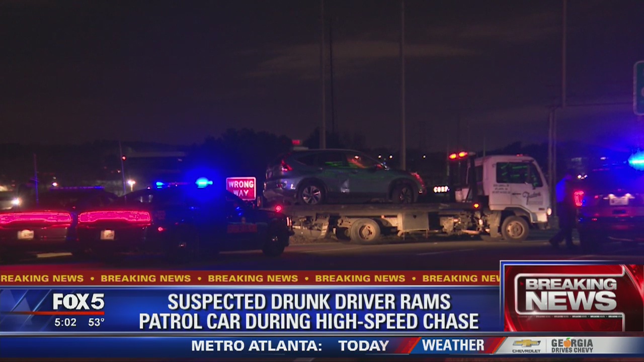 Suspected drunk driver rams patrol car during high-speed chase | FOX 5 ...