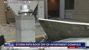 Storm rips roof off of apartment
