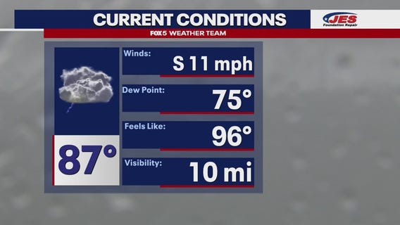 Heavy rain and thunderstorms hit DMV region on Saturday