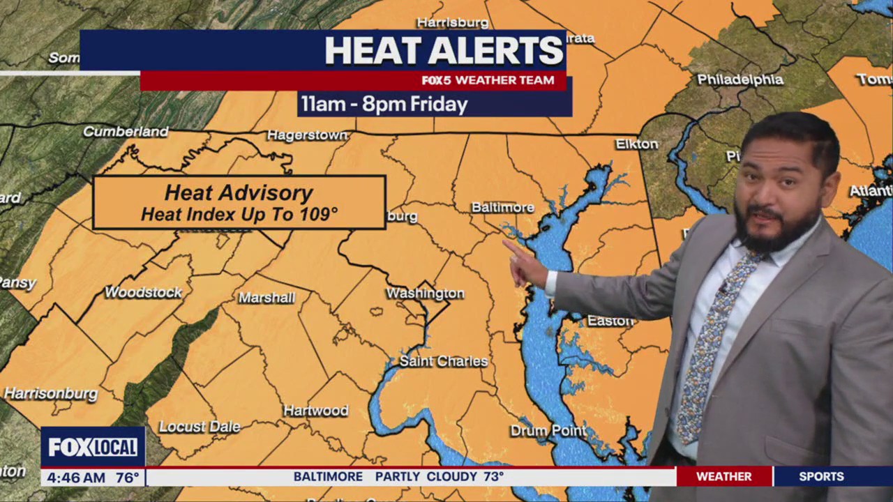 DC Heat Advisory: Dangerous heat index values as high as 106