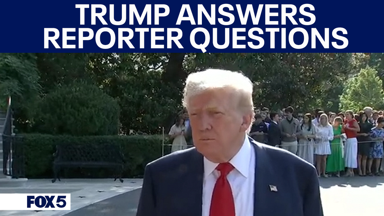 Trump answers reporter questions on Epstein files