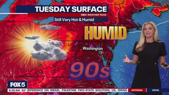 Heat index nears 102 degrees Tuesday
