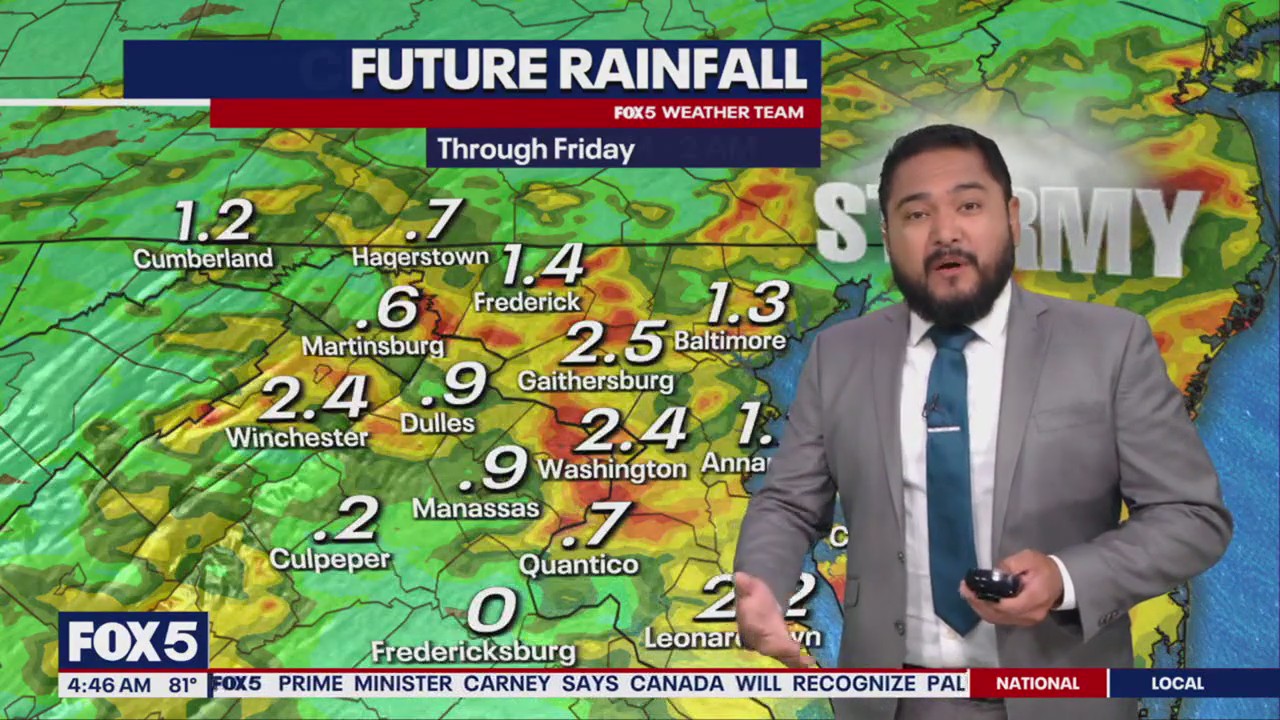 Flood Watch in effect across DC region Thursday | FOX 5 DC