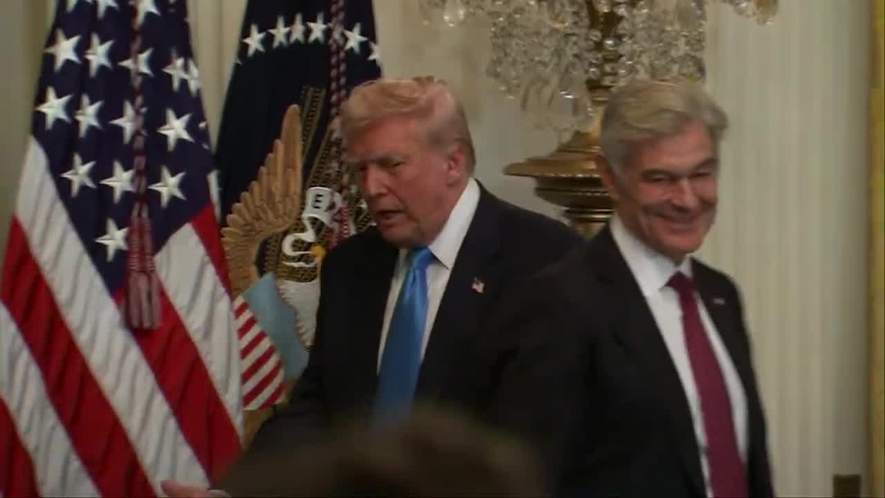 President Donald Trump gives remarks on new health techonlogy
