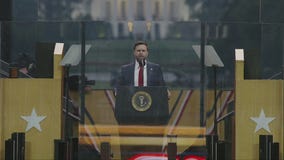 JD Vance introduces President Trump during Army 250 Parade