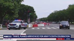 Tanks, planes arrive in DC ahead of Army 250 parade