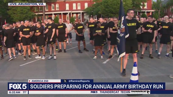 Soldiers take part in annual Army Birthday Run