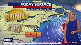 Sunny, warm Friday with highs in the 80s