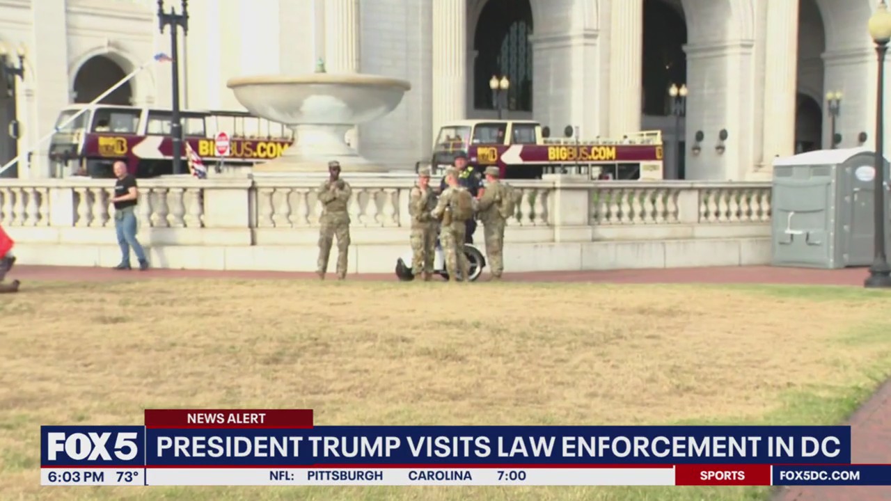 President Trump visits law enforcement in DC | FOX 5 DC
