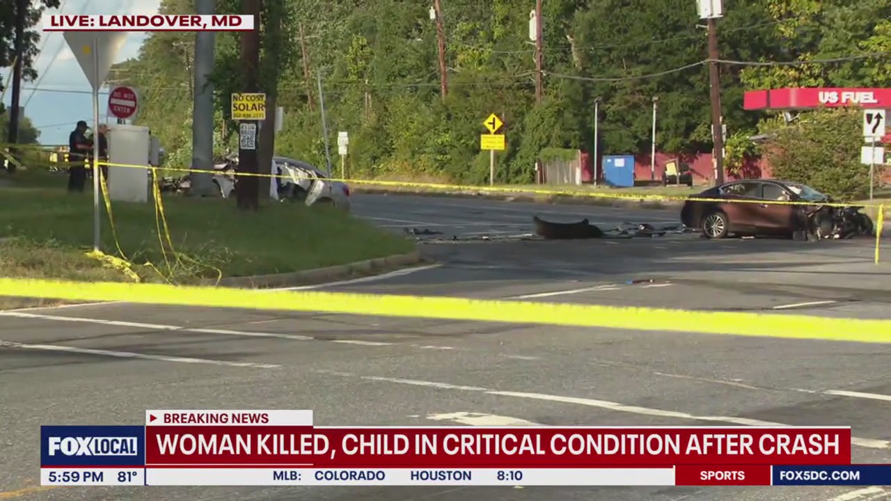 Woman dead, 4 juveniles injured in Maryland car crash: police | FOX 5 DC