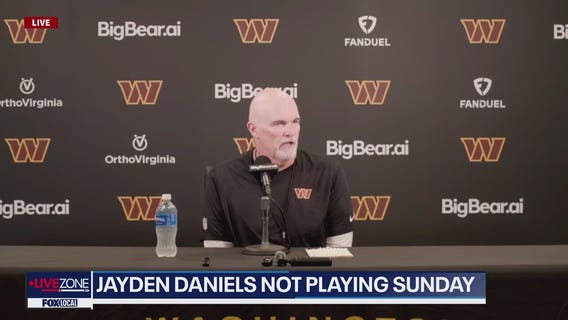 Commanders QB Jayden Daniels will not play Sunday against the Raiders