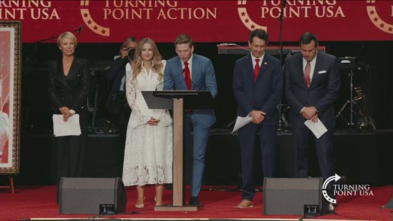 Turning Point execs speak at Charlie Kirk memorial