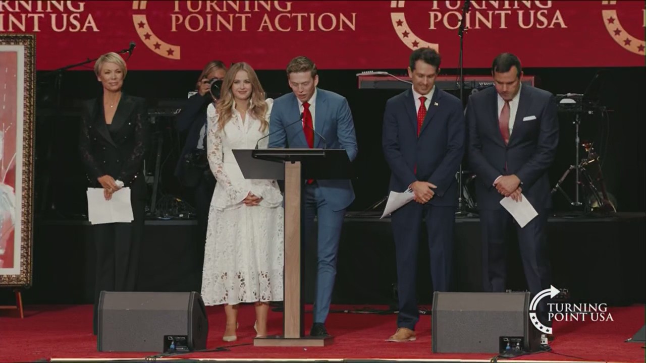 Turning Point execs speak at Charlie Kirk memorial