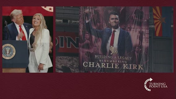 President Trump speaks at Charlie Kirk memorial