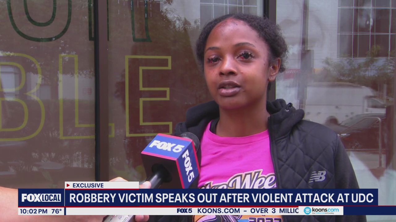 Robbery victim speaks out after violent attack at UDC | FOX 5 DC