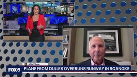 Plane From Dulles Overruns Runaway in Roanoke