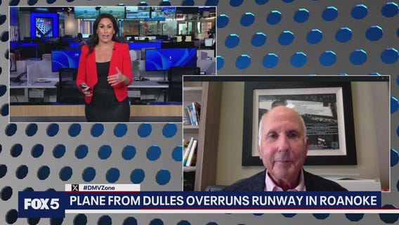 Plane From Dulles Overruns Runaway in Roanoke