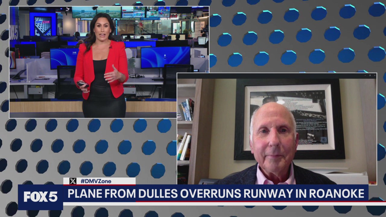 Plane From Dulles Overruns Runaway in Roanoke