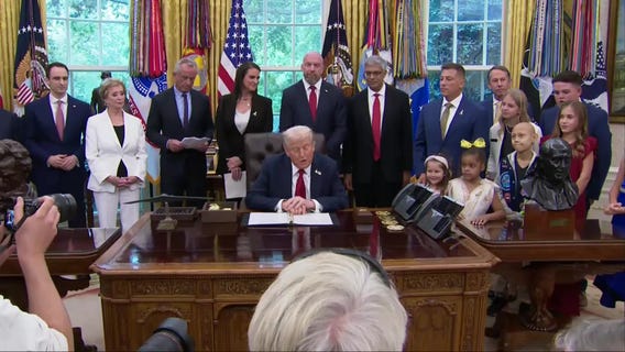 FULL VIDEO: Trump signs EO to use AI in child cancer research