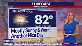 DC weather: Sunny, warm Monday with highs near 82 degrees