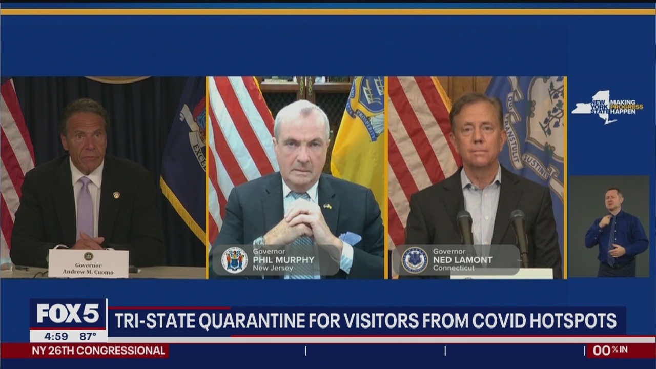 Tri-state area issues quarantine order for visitors from quarantine hotspots