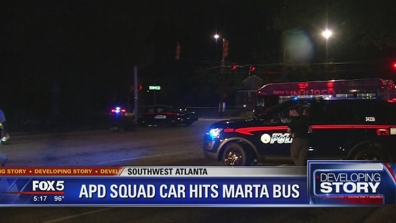 APD squad car hit MARTA bus | FOX 5 Atlanta