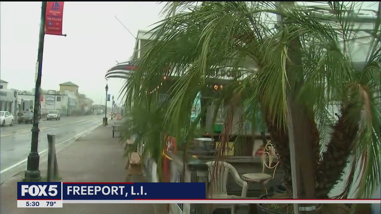 Tropical Storm Fay downs trees and power lines on Long Island