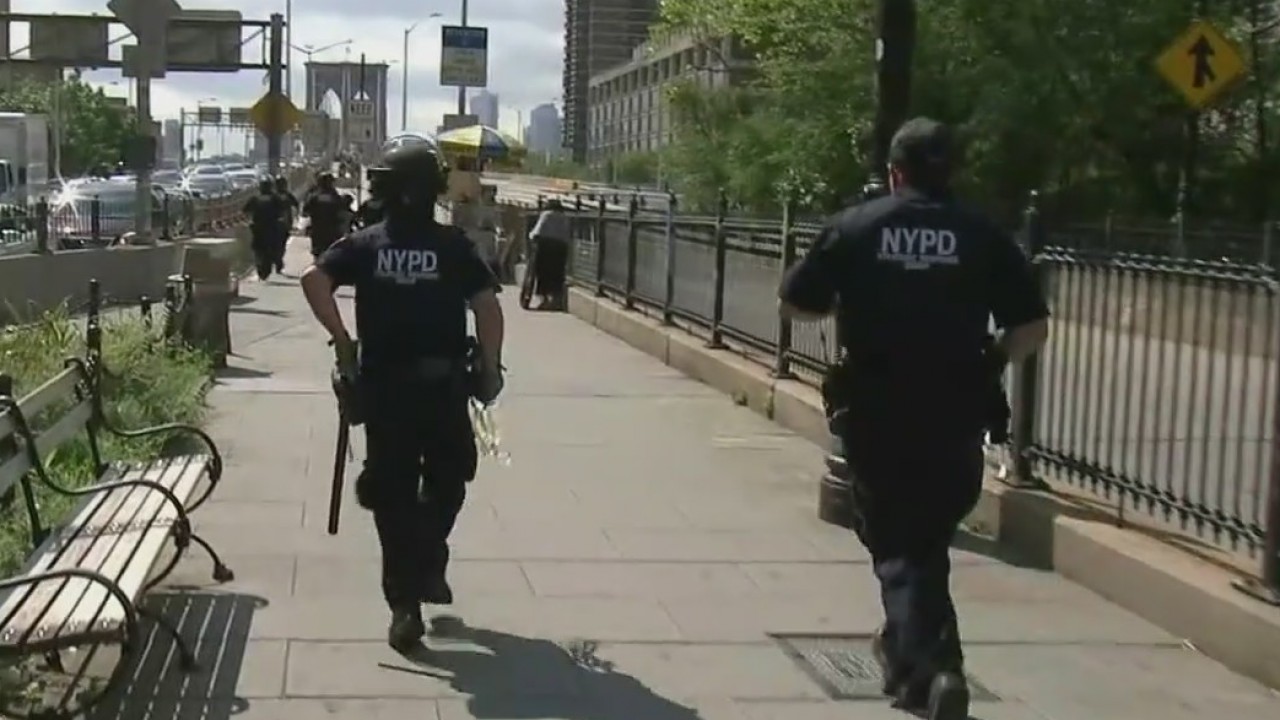 Cops and protesters clash