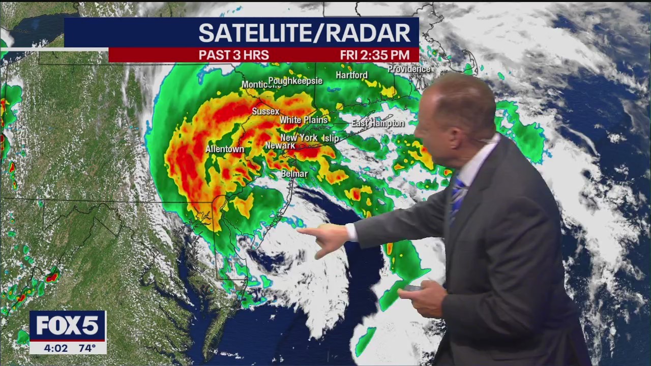 Tropical Storm Fay lashes the region