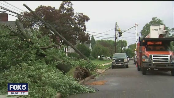 Rain, wind and minor flooding on Long Island due to Tropical Storm Fay