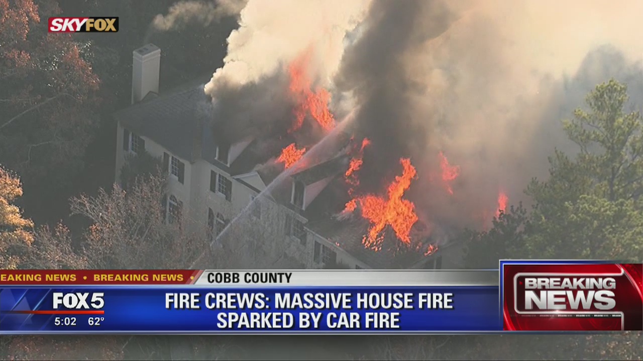 Massive house fire in Cobb County | FOX 5 Atlanta