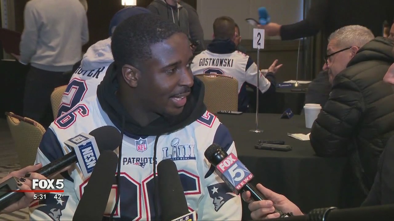 Patriots rookie Sony Michel speaks