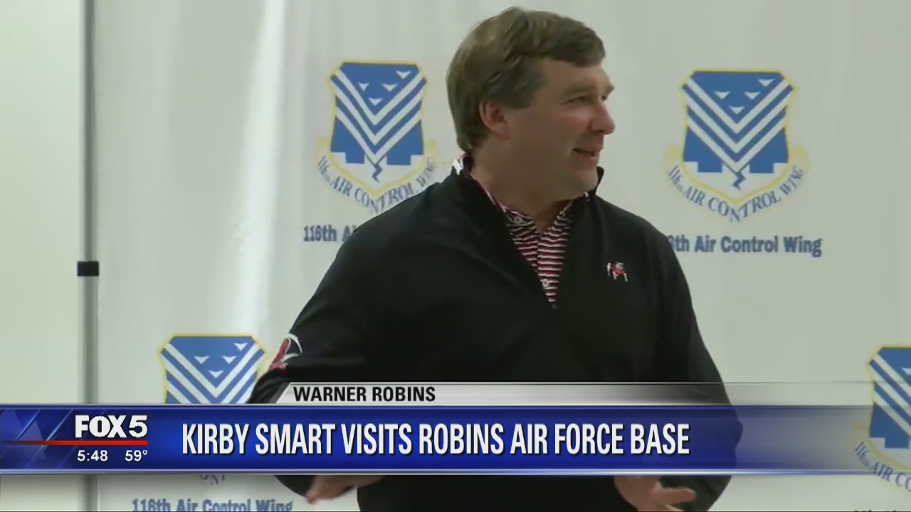 Kirby Smart visits Robins Air Force Base