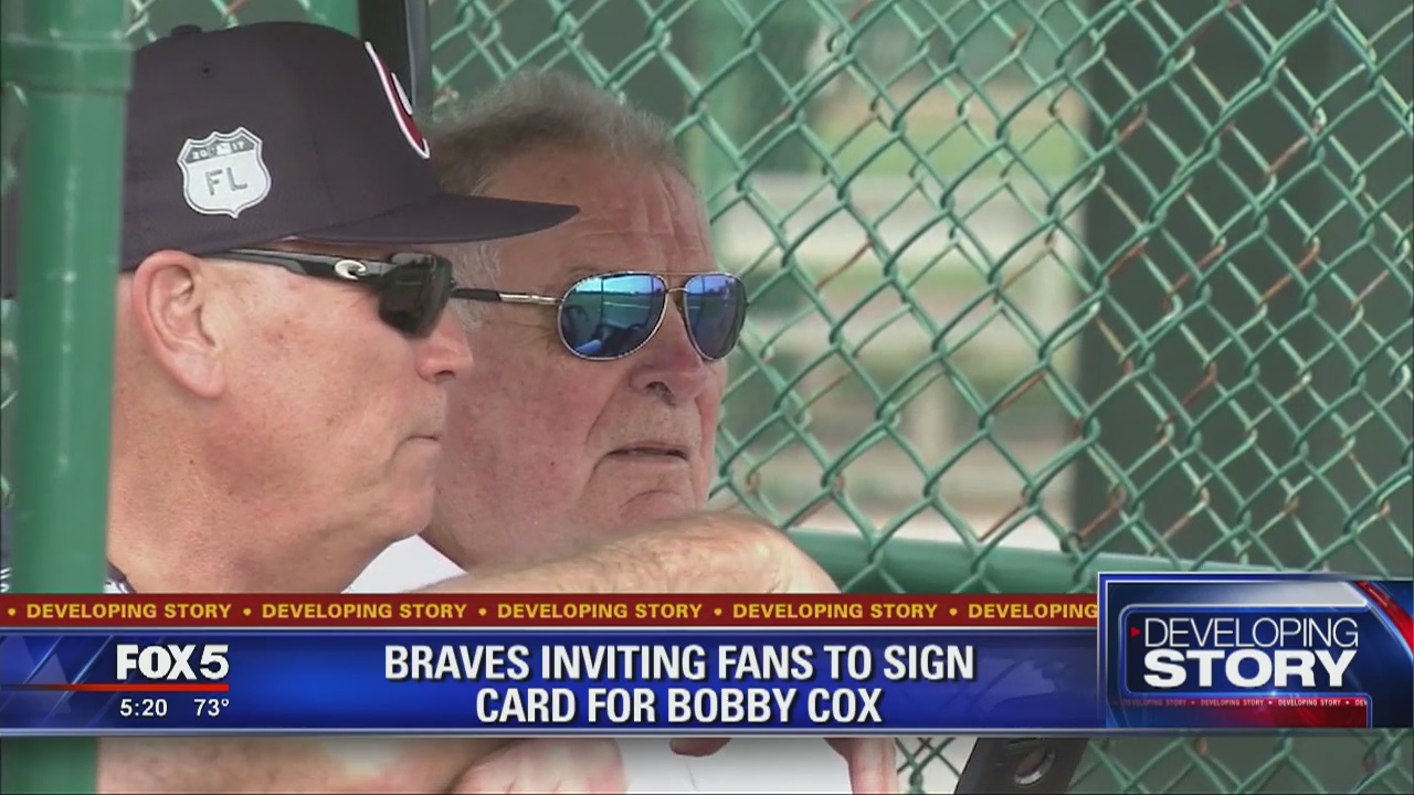 Braves inviting fans to sign card for Bobby Cox