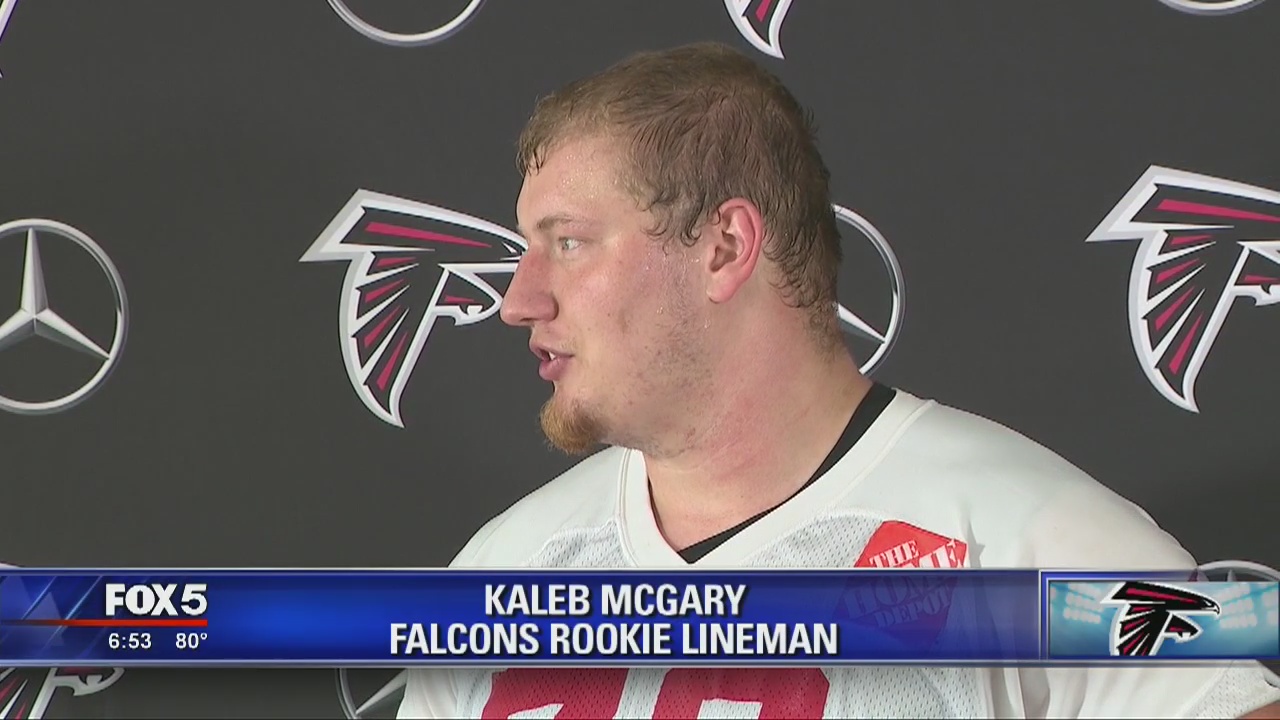 Kaleb McGary first minicamp
