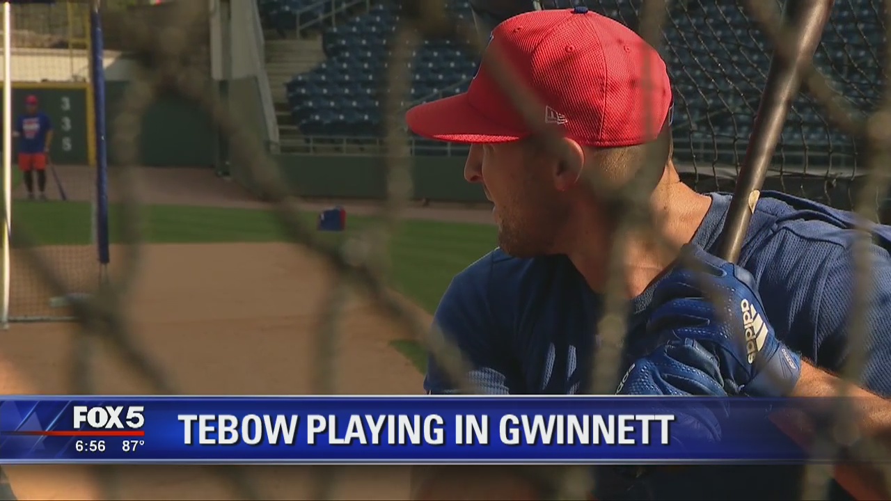 Tim Tebow in town facing Gwinnett Stripers