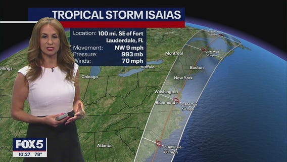Tropical Storm Isaias takes aim at east coast