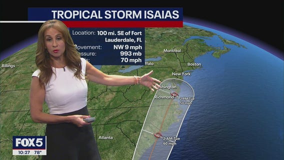 Isaias takes aim at U.S.