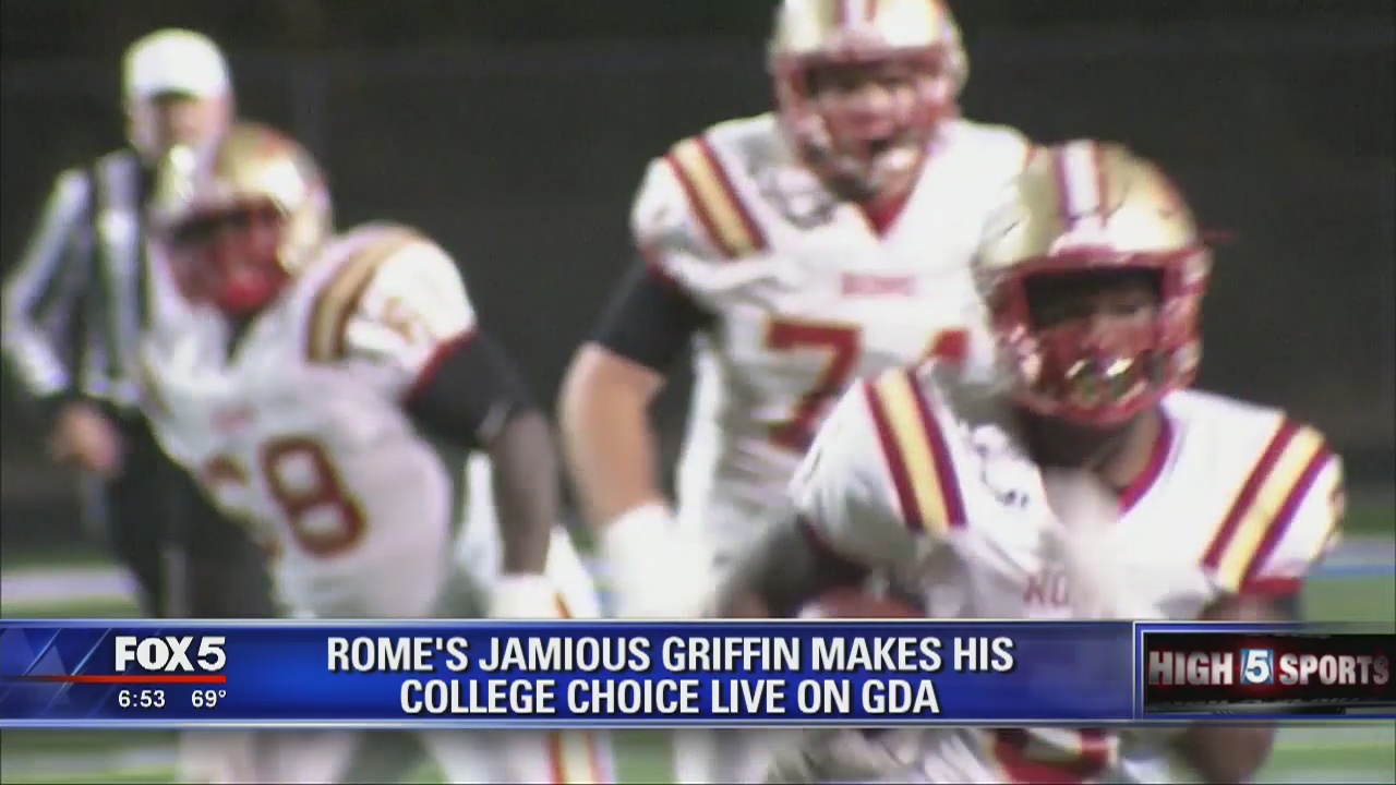 Rome's Jamious Griffin makes his college choice live on GDA