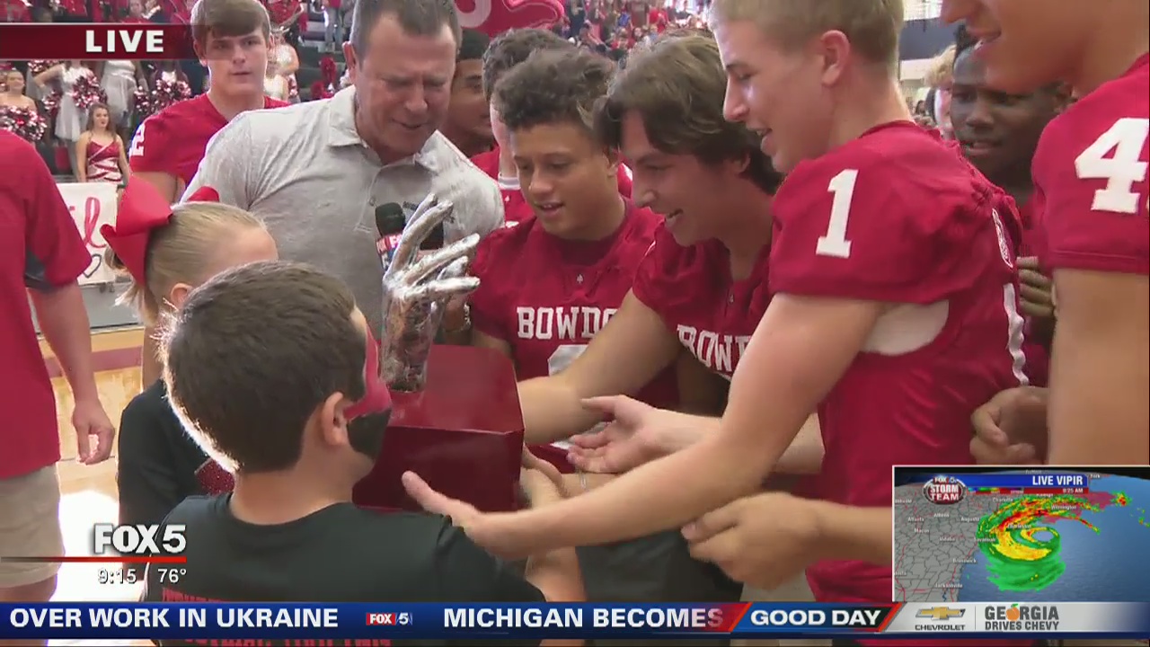 Bowdon HS gets TOTW Hand Trophy