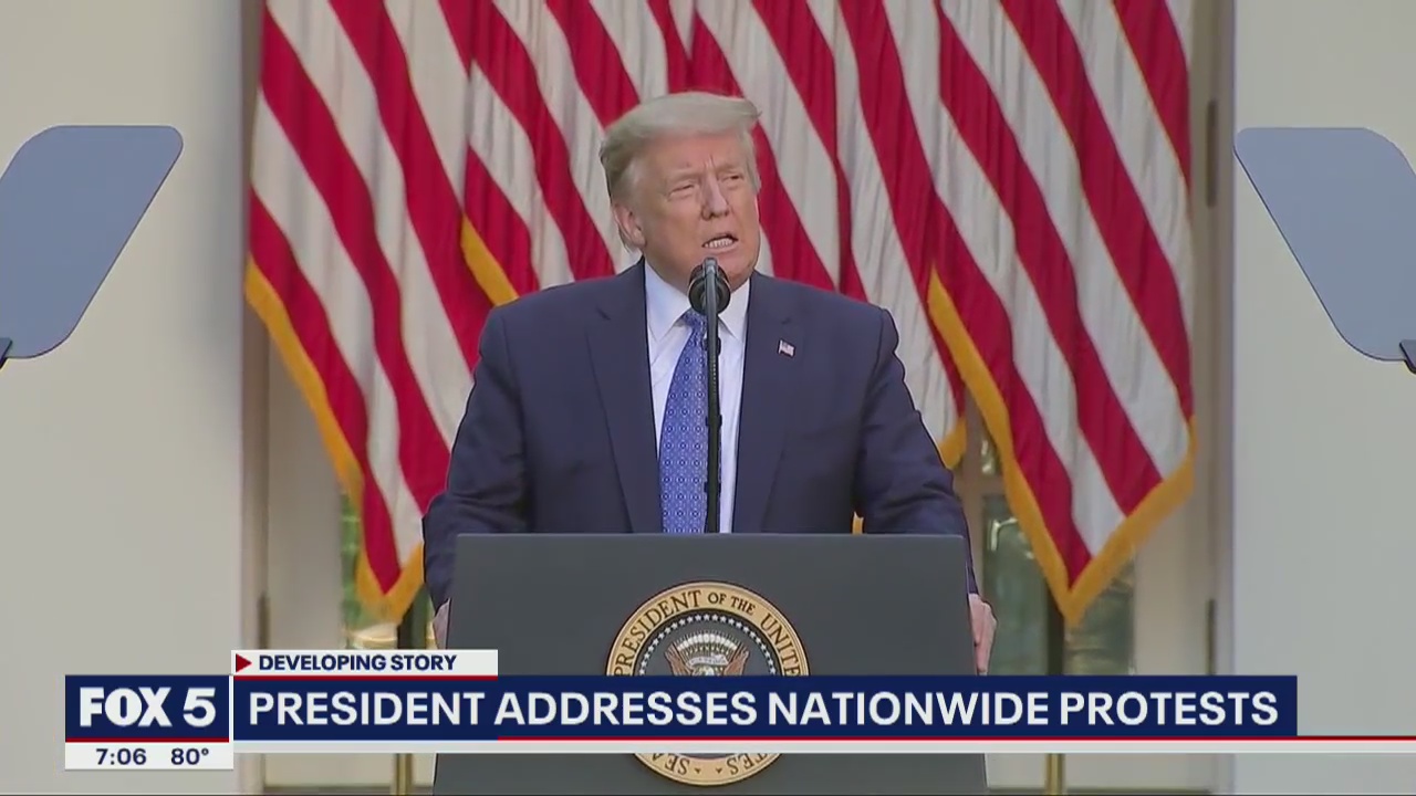President Trump addresses nationwide protests | FOX 5 Atlanta