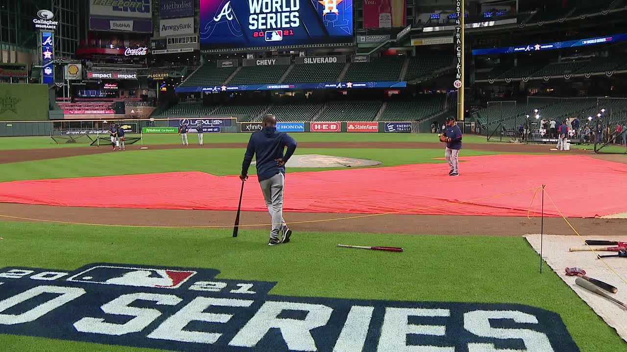 Braves workout at Minute Maid Park