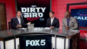 Falcons super fan brings the team good luck on the road