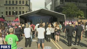 Names of those lost read during alternate September 11 ceremony