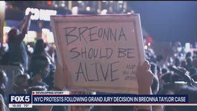 Protesters march in NYC over Breonna Taylor decision